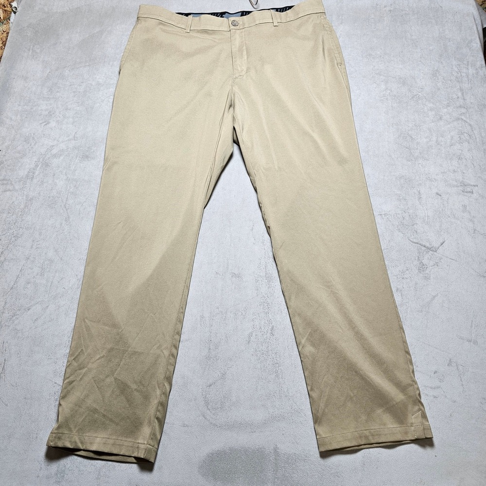 Nike Dri-FIT Pants Mens 40x32 Khaki Tan Straight Leg Performance Trousers Golf